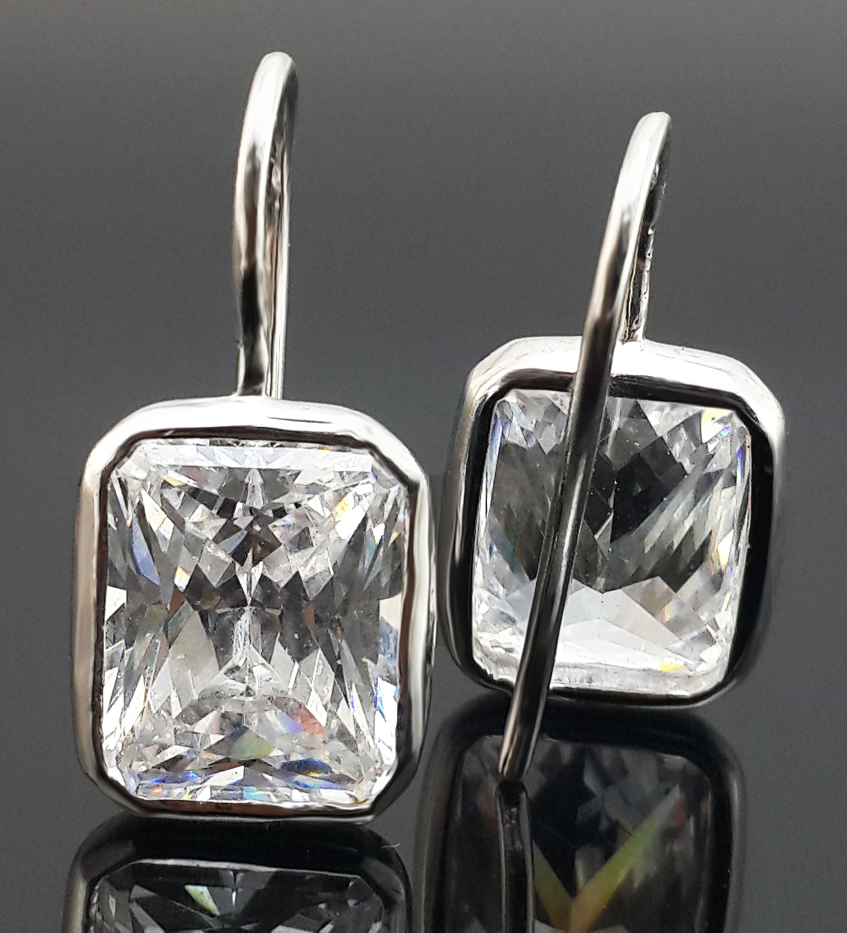 Radiant Cushion Cut Drop Earrings