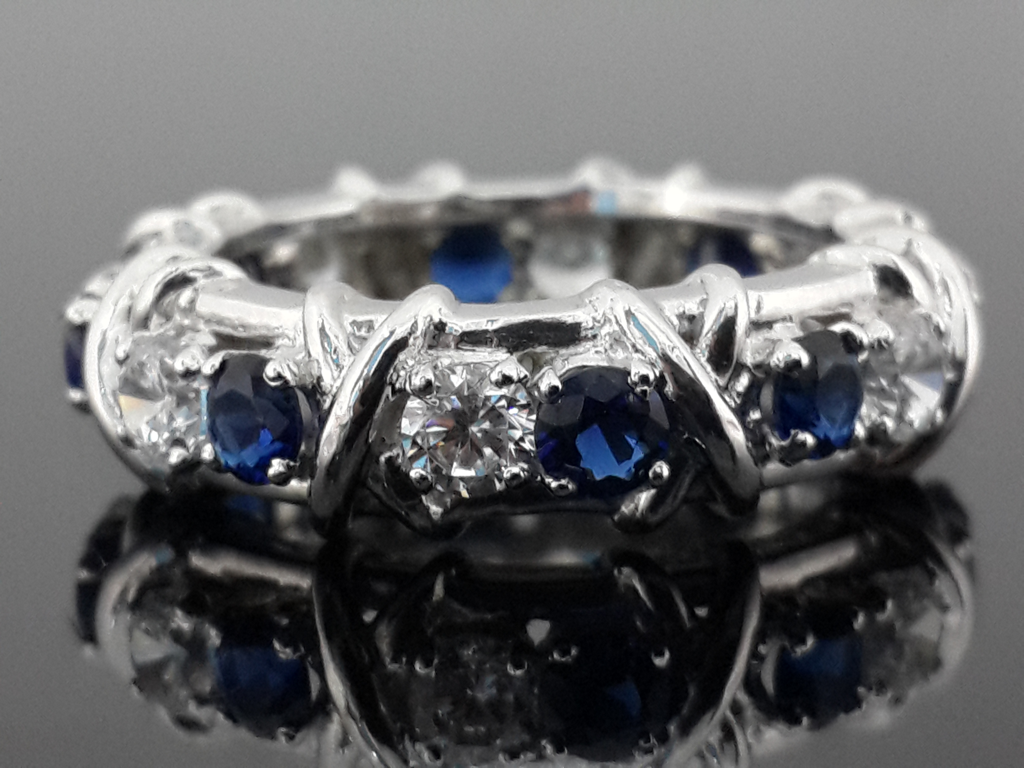 Sapphire & Signature Adastra CZ Eternity Ring