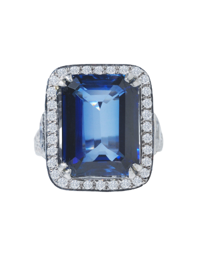 Blue Sapphire Signature Adastra CZ Ring