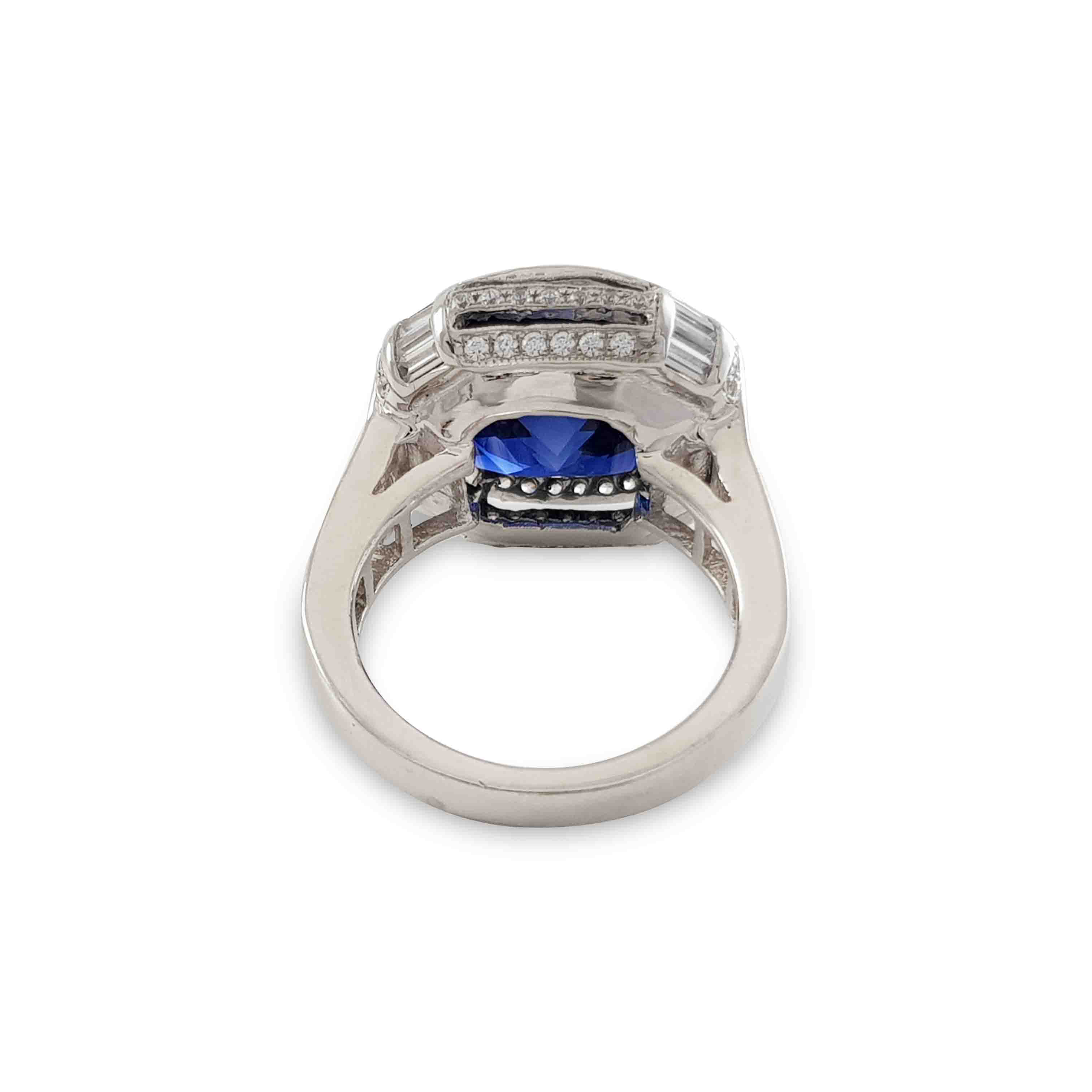 Sapphire & Signature Adastra CZ Halo Ring