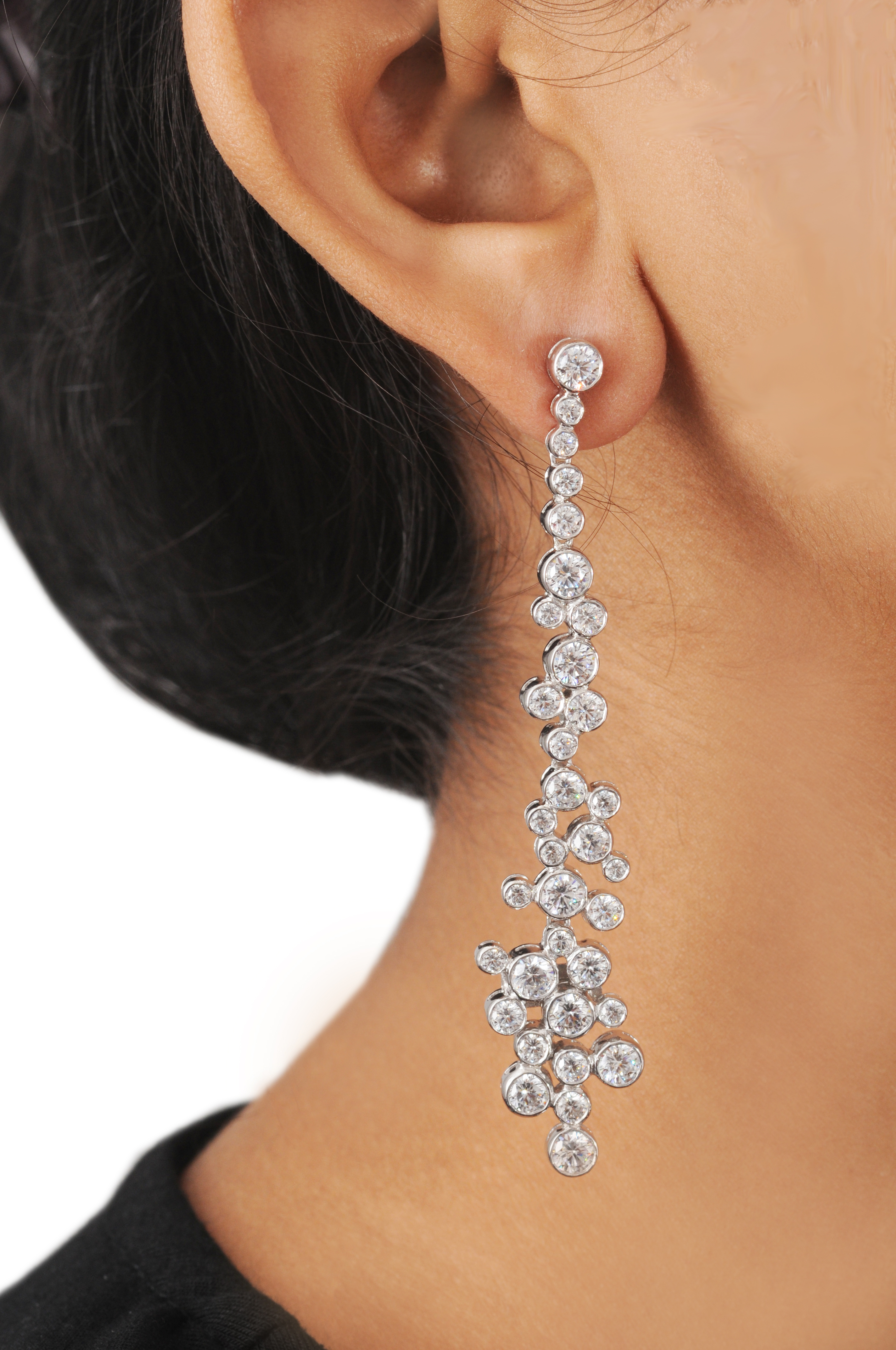 Signature Adastra CZ Cluster Drop Earrings
