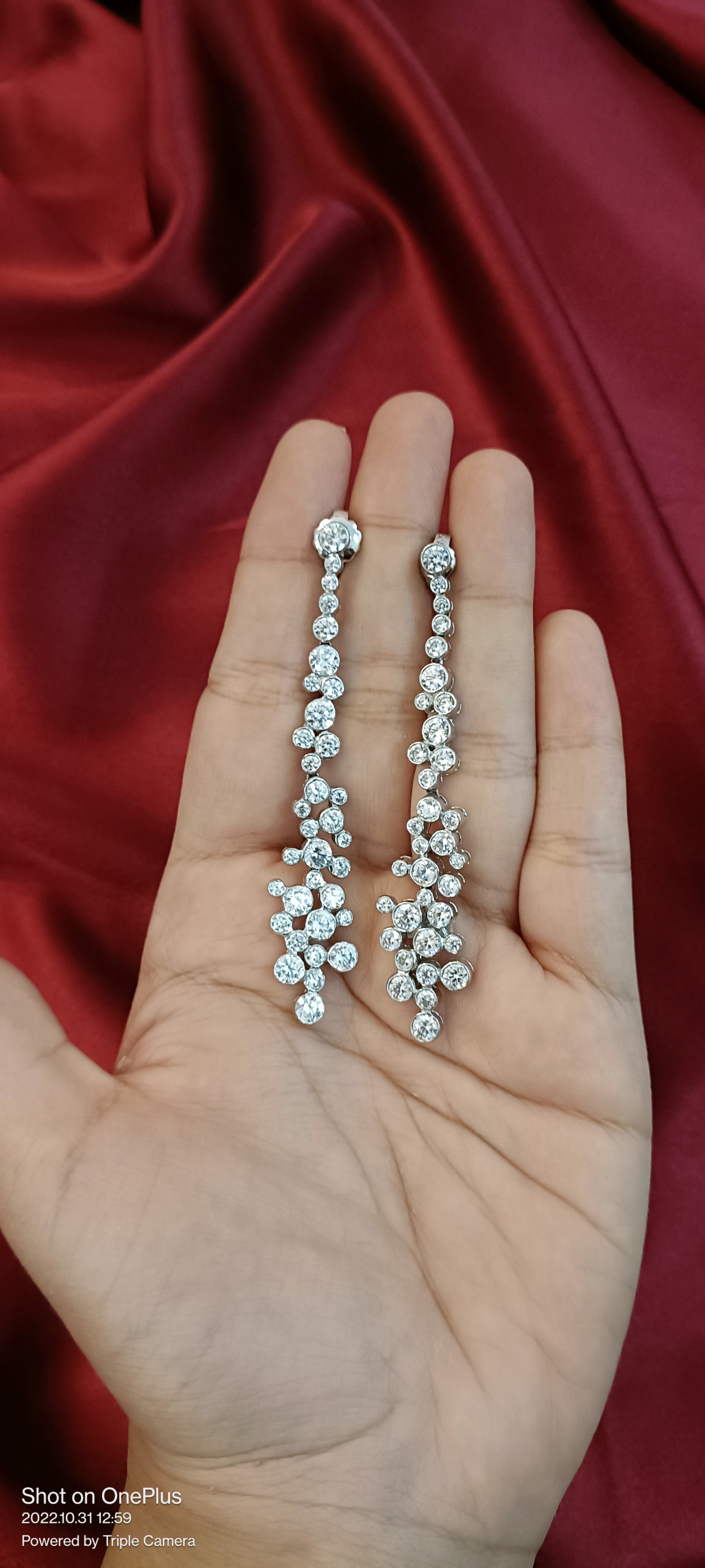 Signature Adastra CZ Cluster Drop Earrings