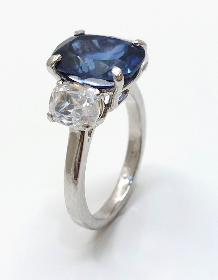 Sapphire and Signature Adastra CZ Ring