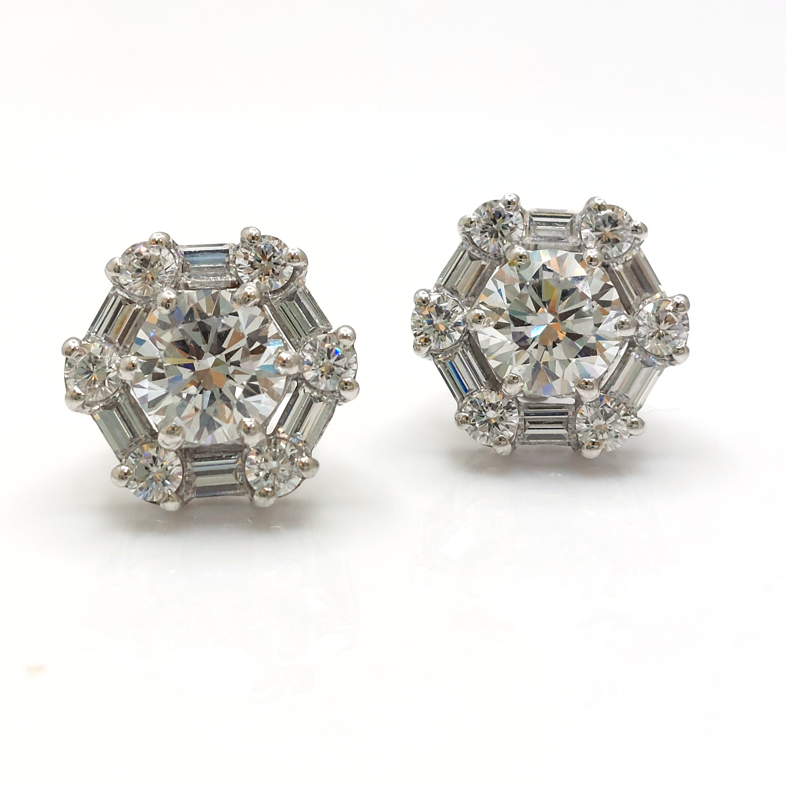 Signature Adastra CZ Halo Stud Earrings
