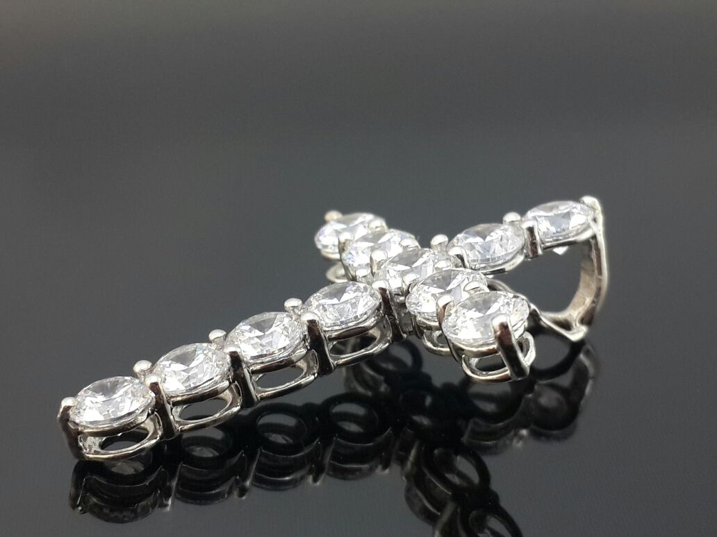 Crystal Cross Pendant Necklace