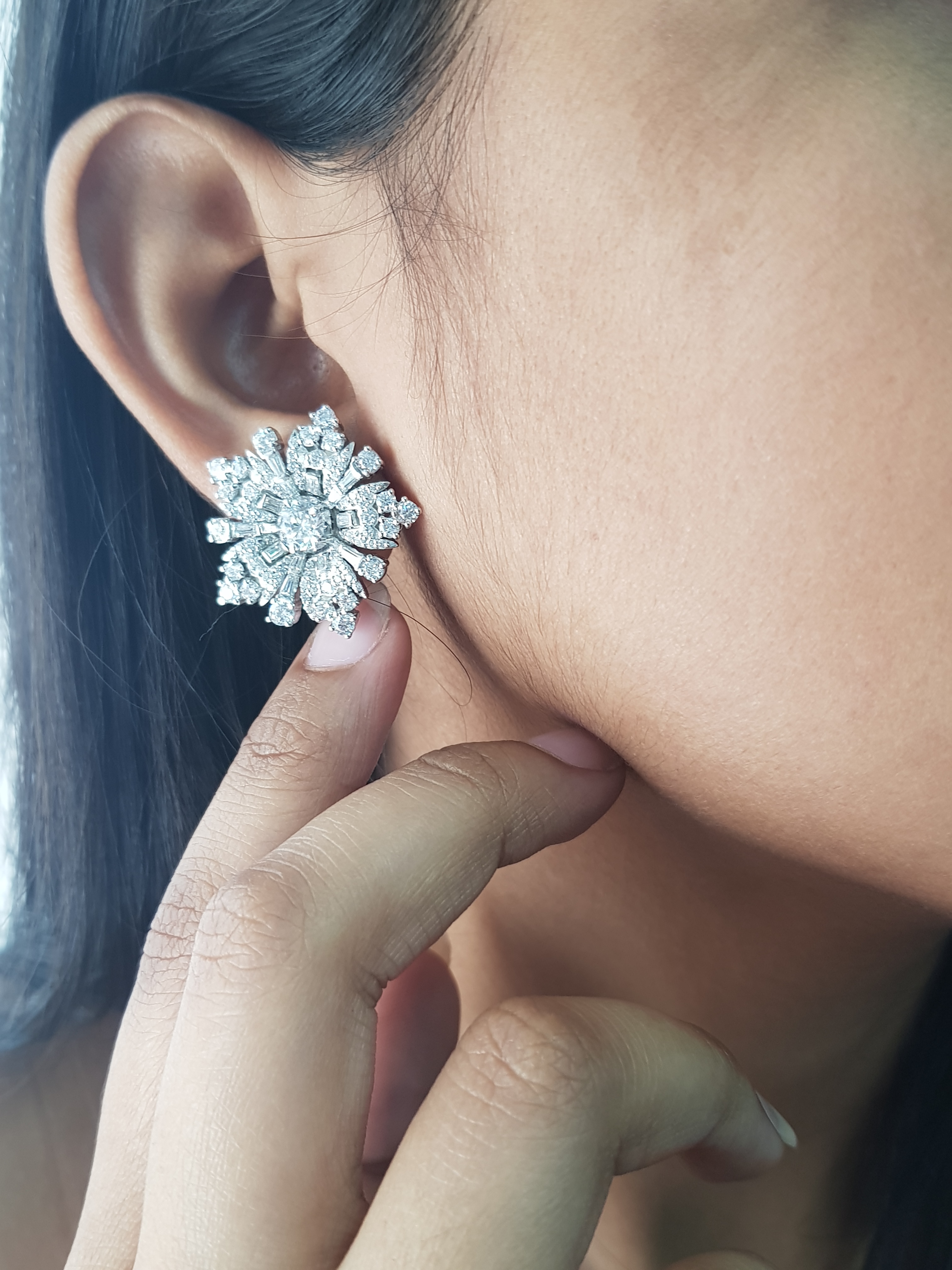 Signature Adastra CZ Floral Stud Earrings