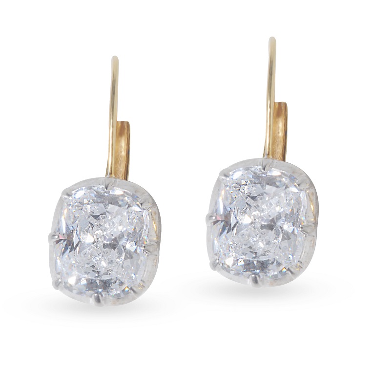 Cushion Cut Signature Adastra CZ Drop Earrings