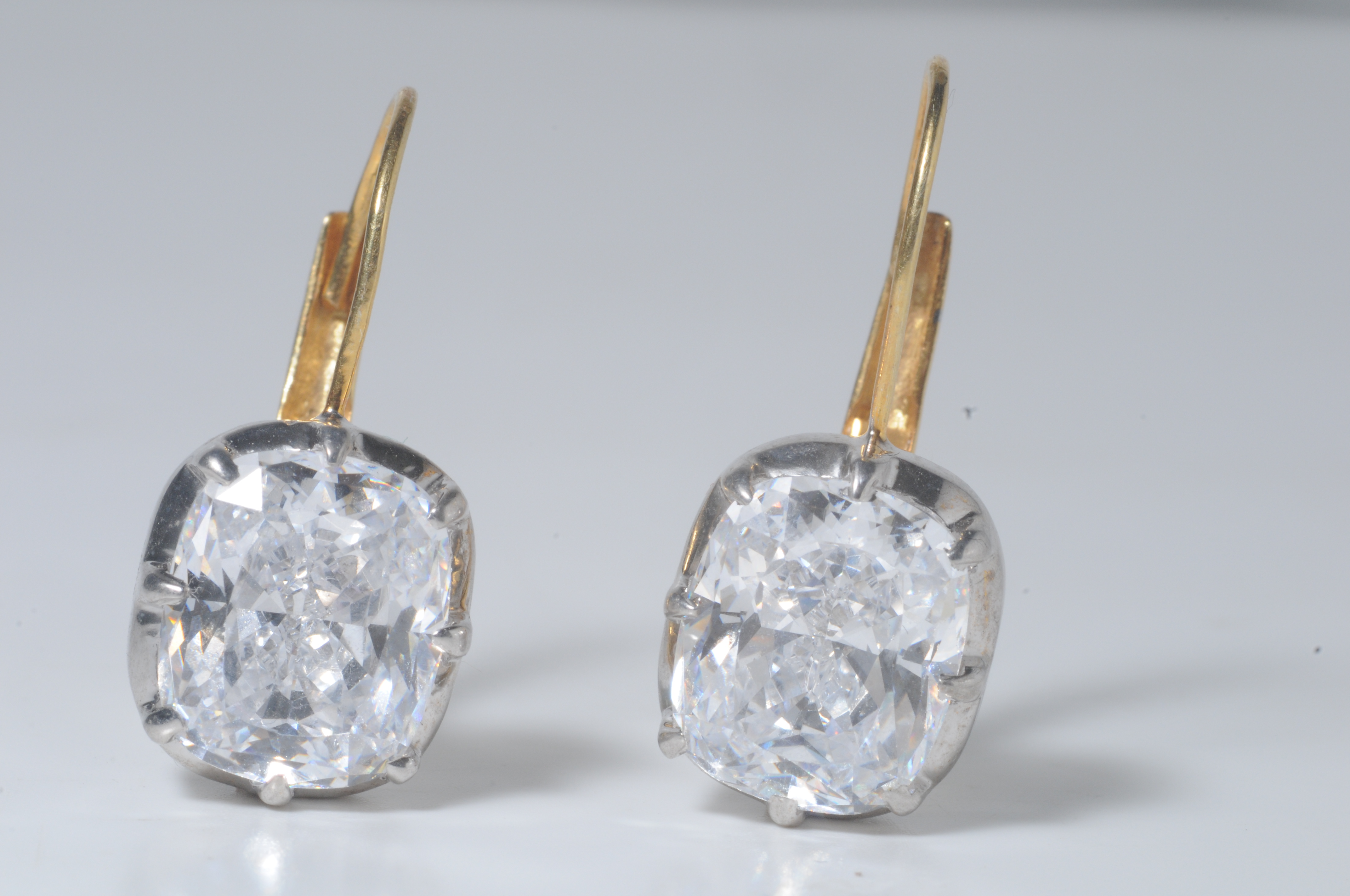 Cushion Cut Signature Adastra CZ Drop Earrings