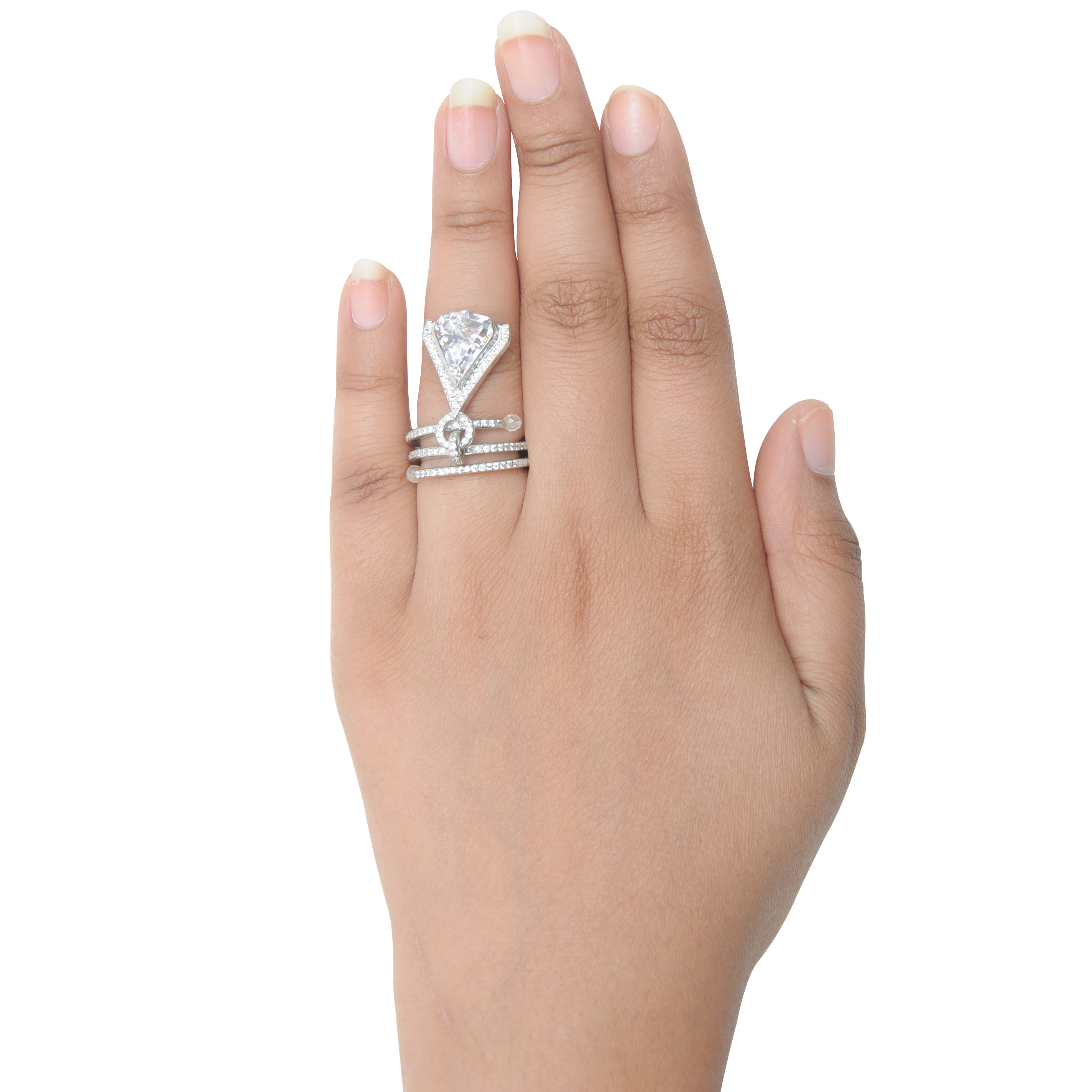 Modern Art Deco Silver Ring