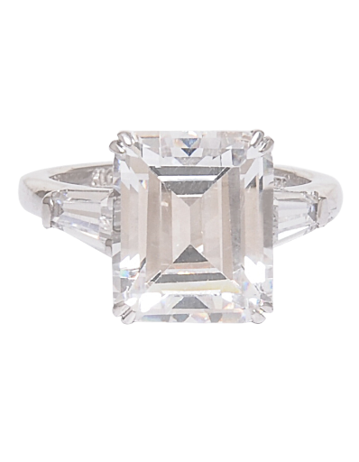 Emerald Cut Signature Adastra CZ Ring