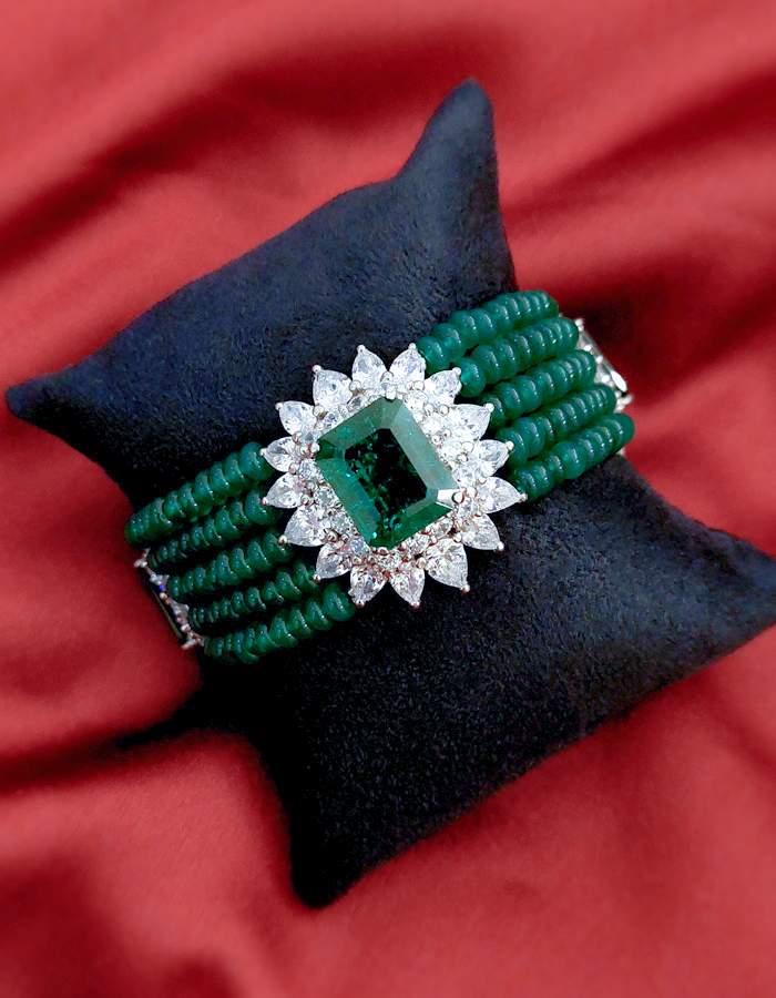 Emerald and Signature Adastra CZ Bracelet