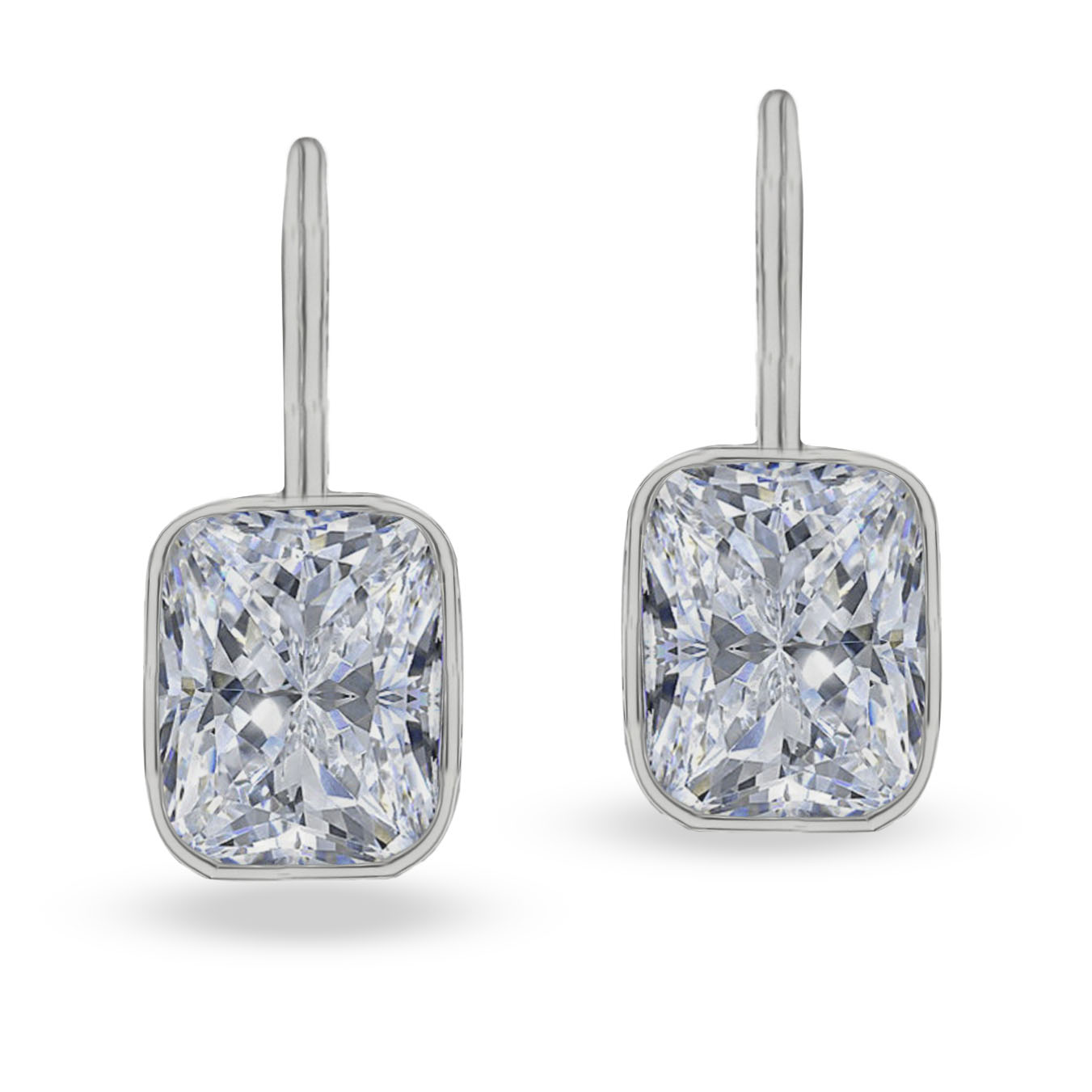 Radiant Cushion Cut Drop Earrings