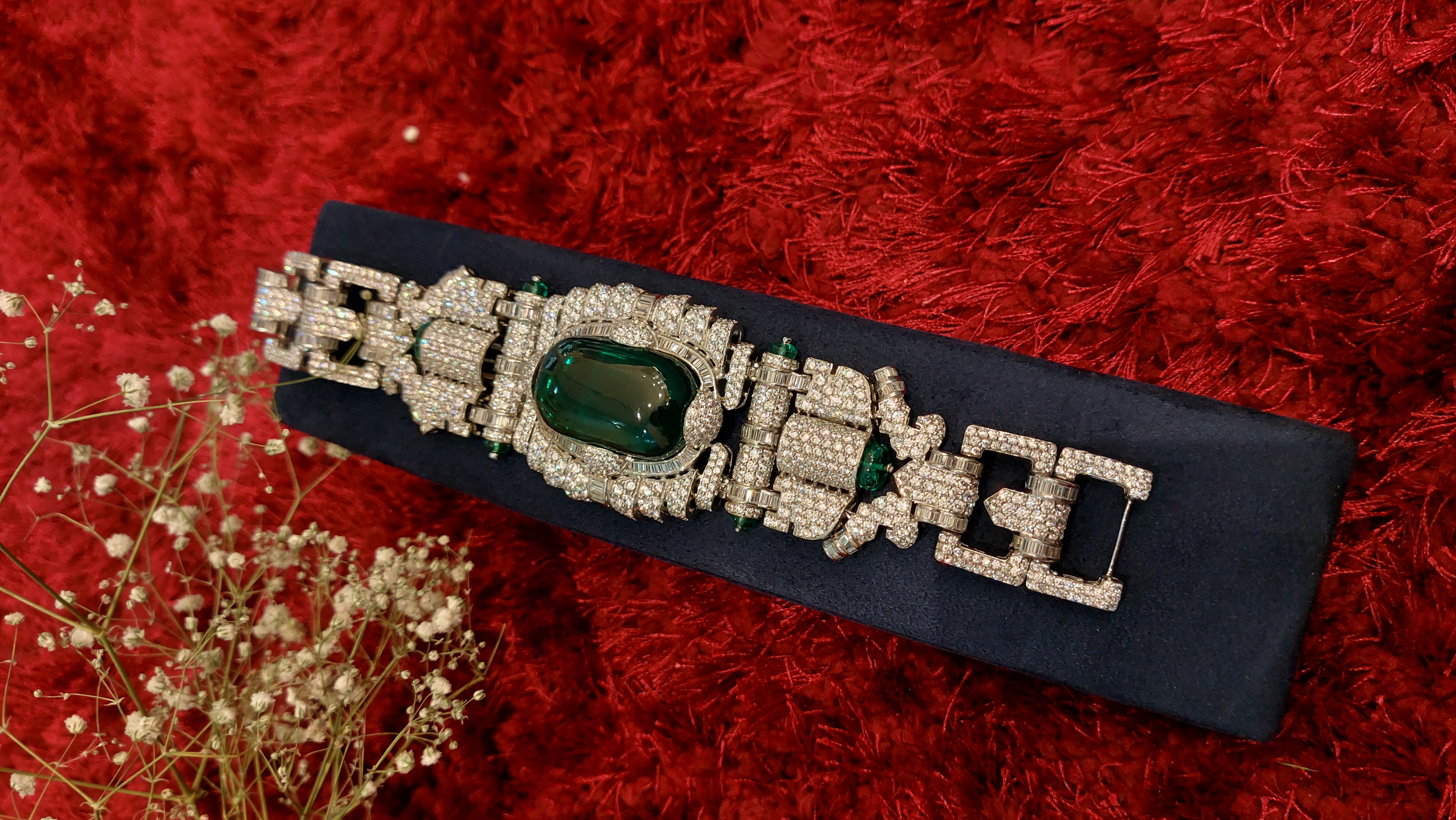 Emerald and Signature Adastra CZ Statement Bracelet