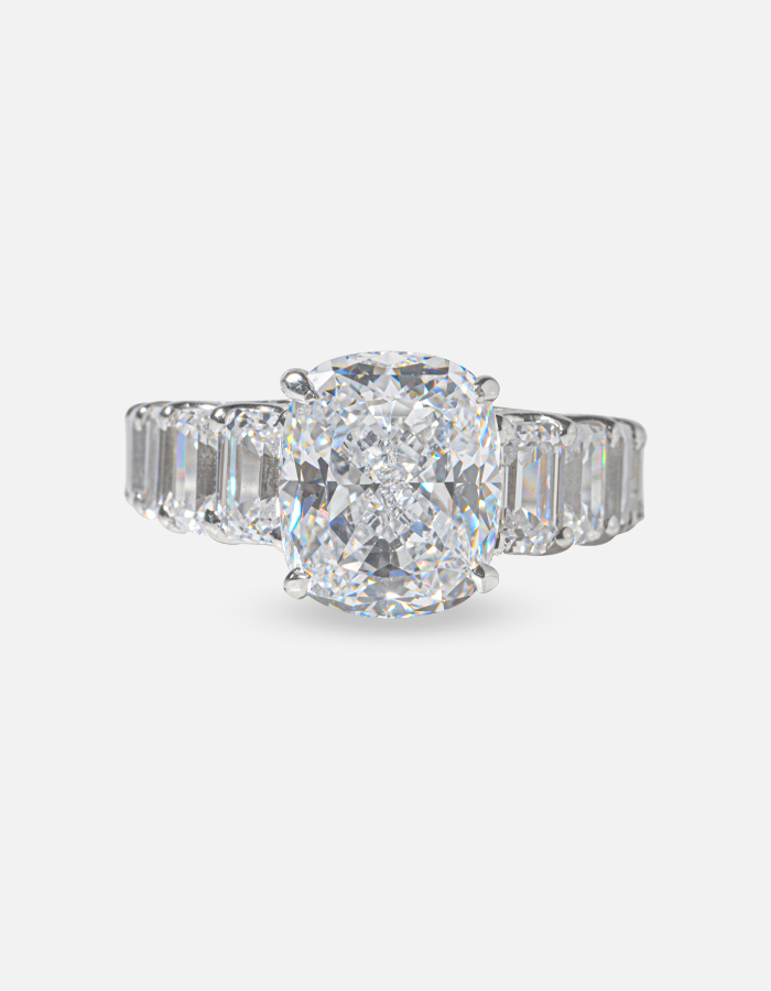 Cushion-Cut Signature Adastra CZ Engagement Ring