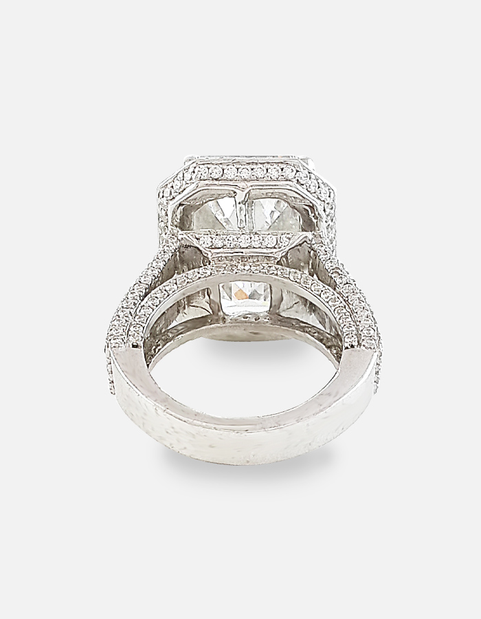 Emerald Cut Signature Adastra CZ Halo Ring