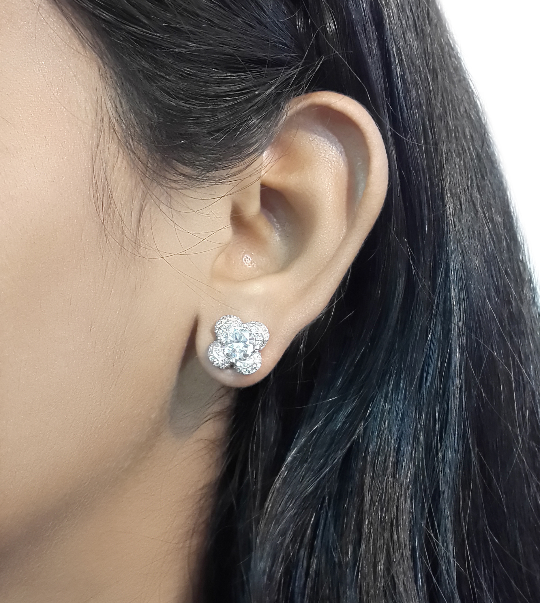 Signature Adastra CZ Cluster Stud Earrings