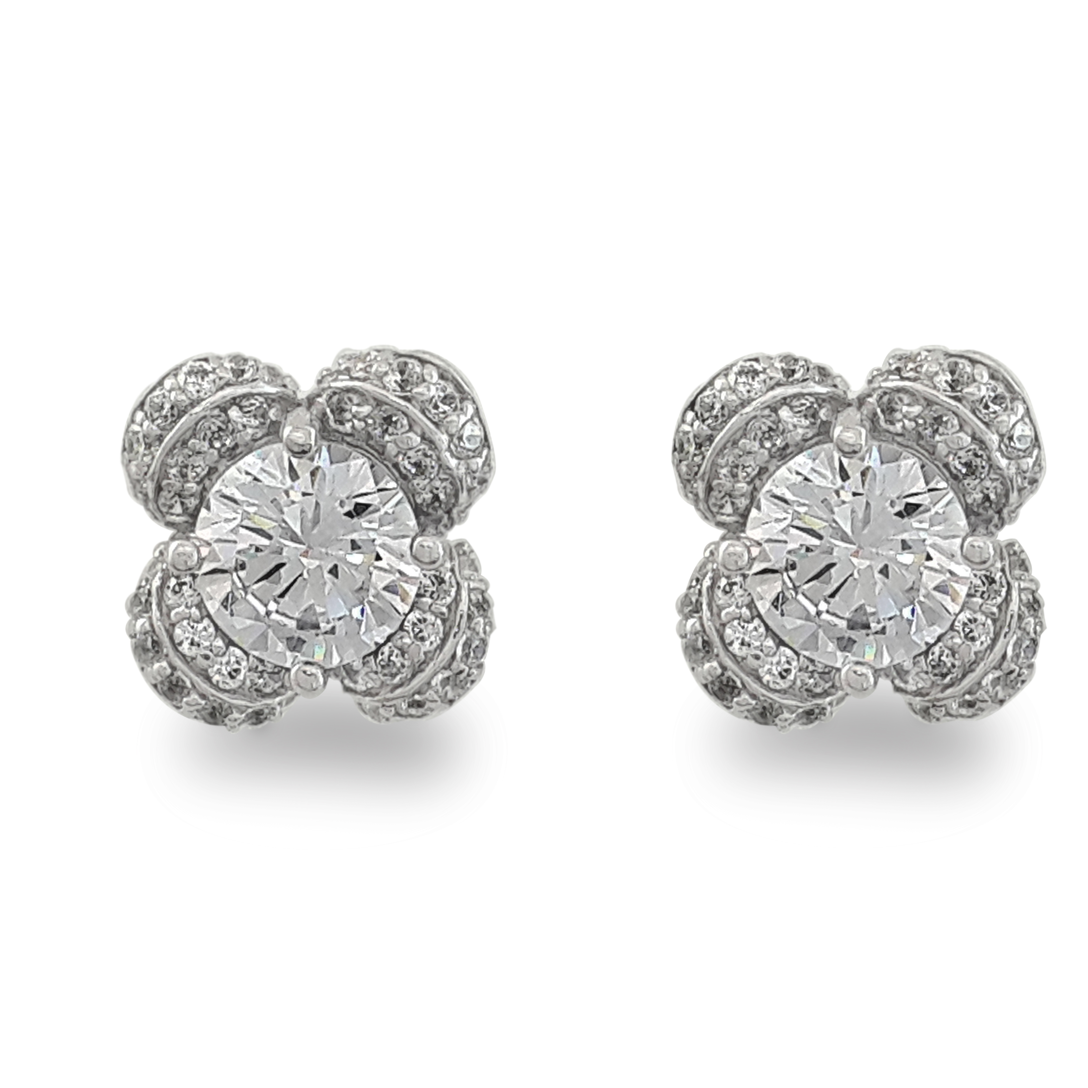 Signature Adastra CZ Cluster Stud Earrings