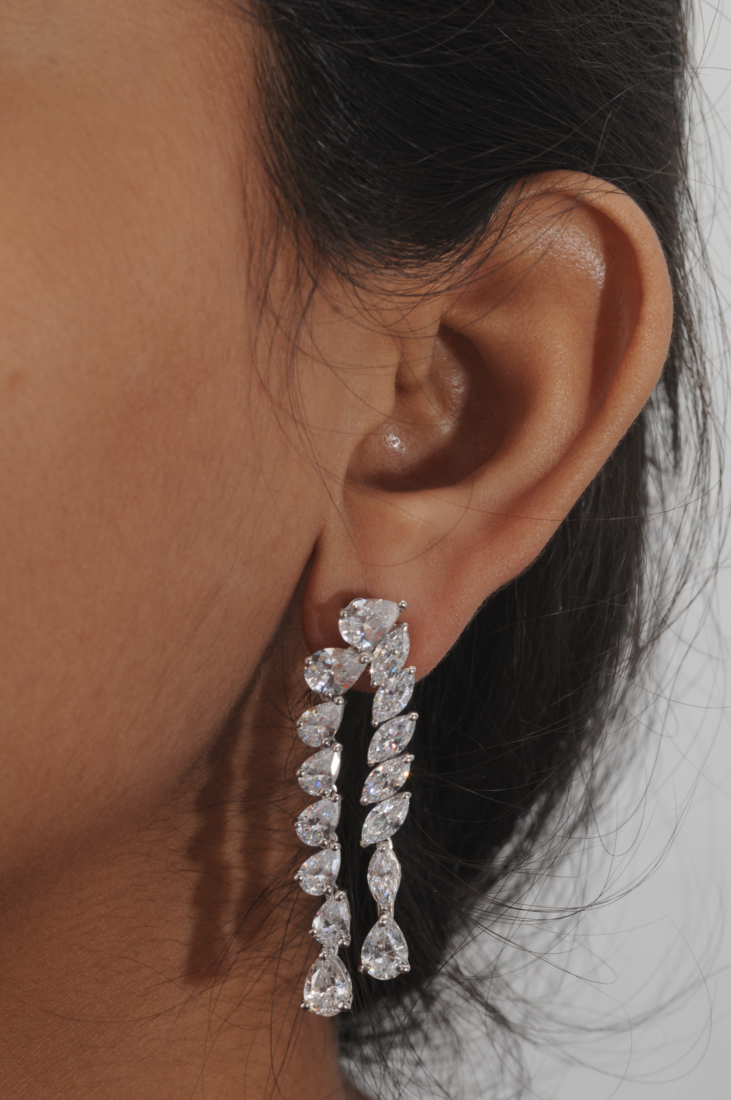 Elegant Pear-Cut Drop Earrings