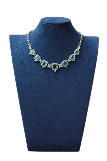 Emerald & Signature Adastra CZ Necklace