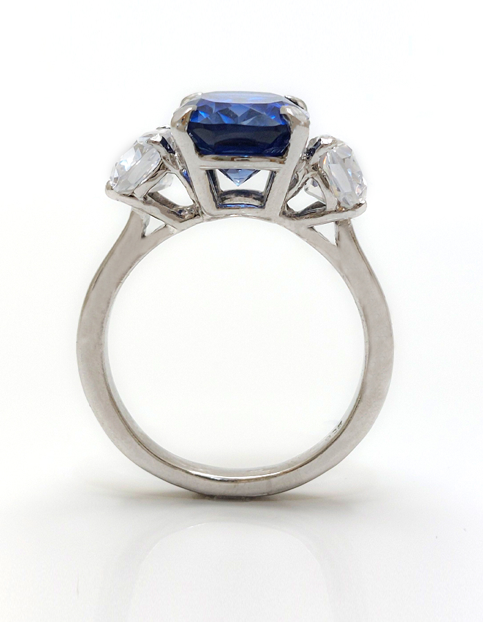 Sapphire and Signature Adastra CZ Ring