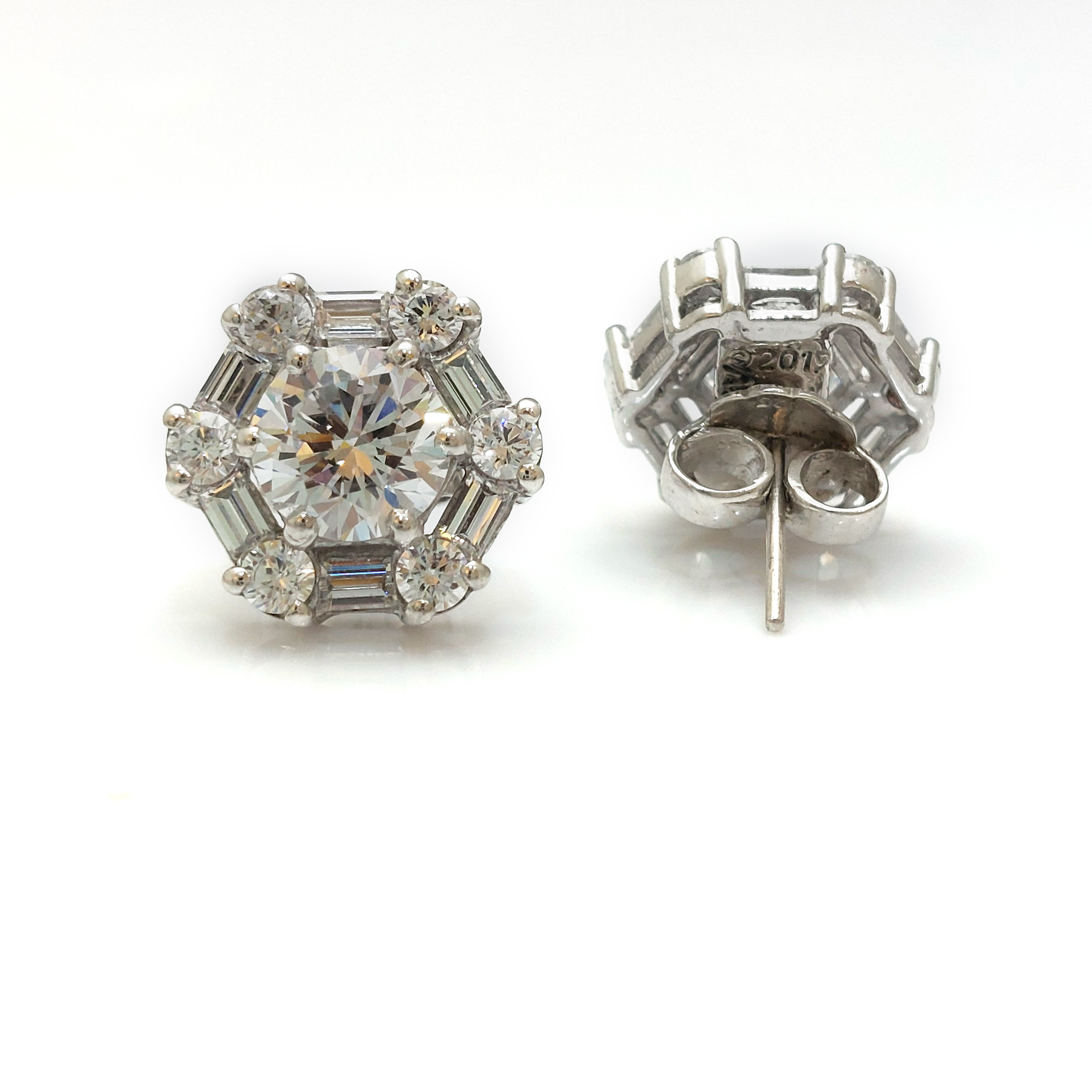 Signature Adastra CZ Halo Stud Earrings