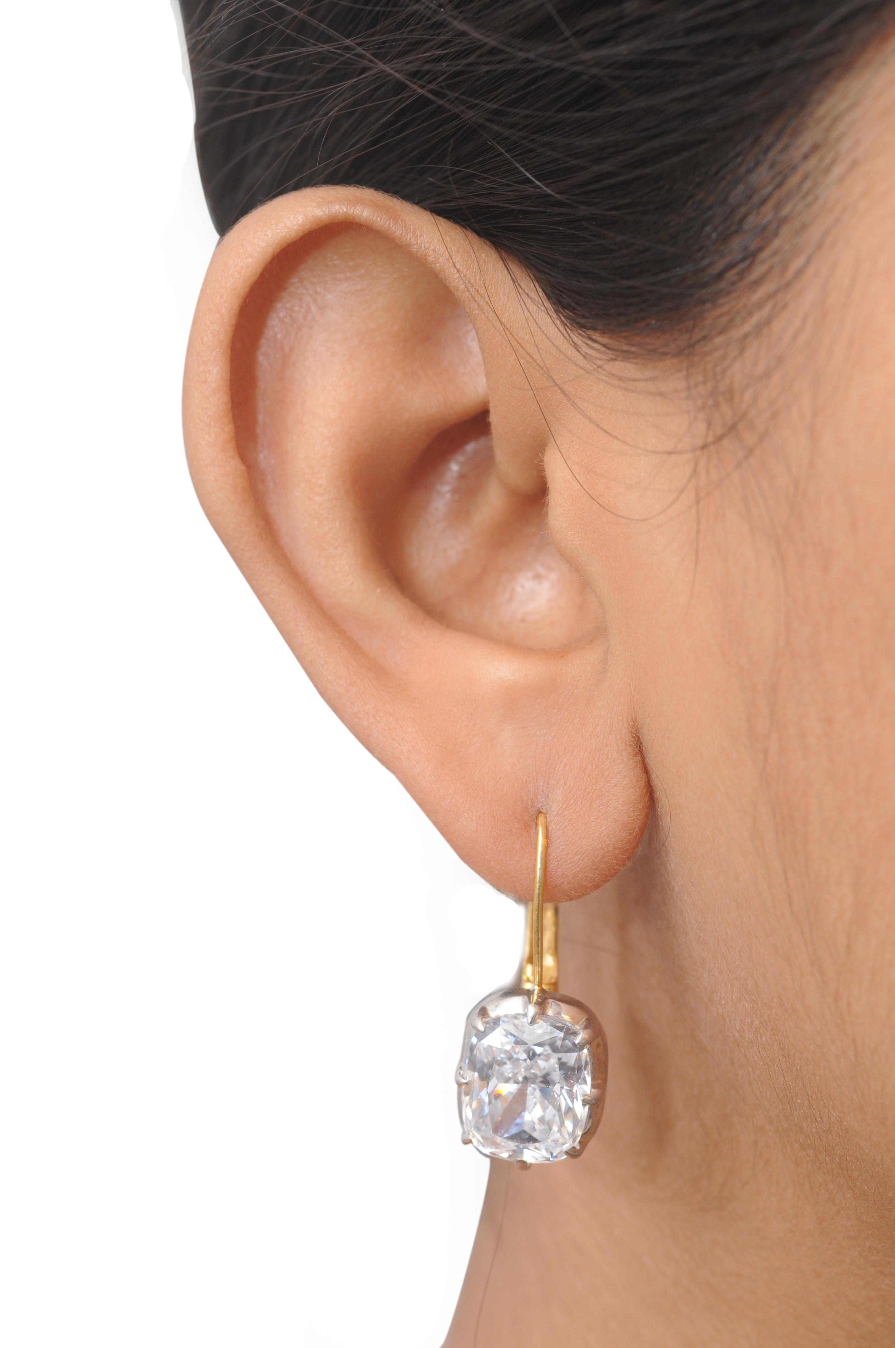Cushion Cut Signature Adastra CZ Drop Earrings