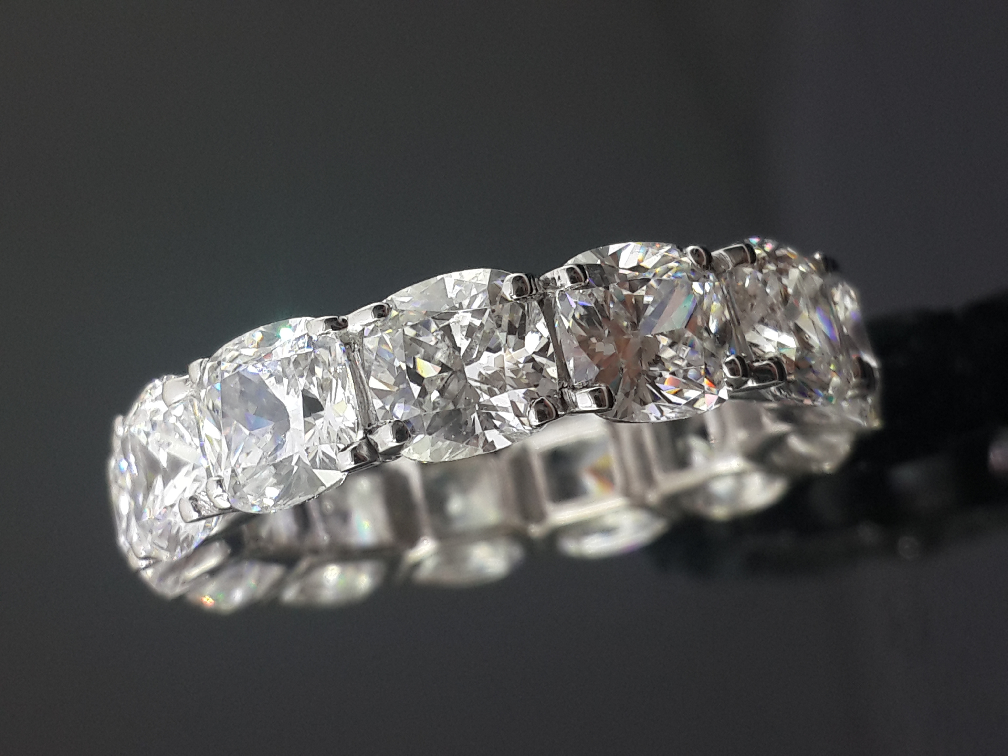 Cushion Cut Signature Adastra CZ Eternity Ring