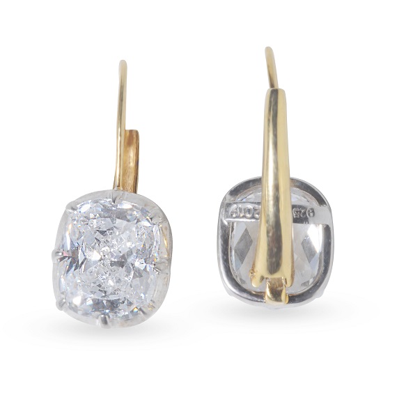 Cushion Cut Signature Adastra CZ Drop Earrings