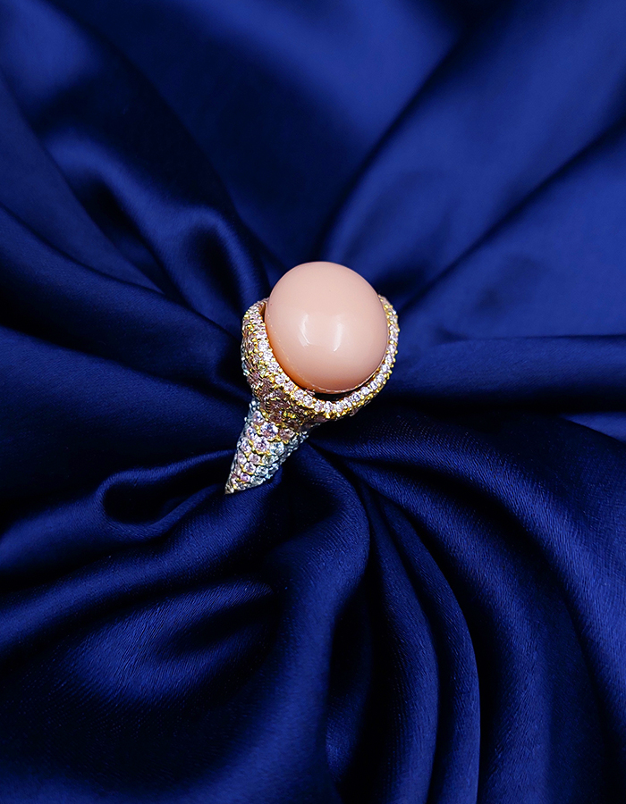 Pink Gemstone Signature Adastra CZ Ring