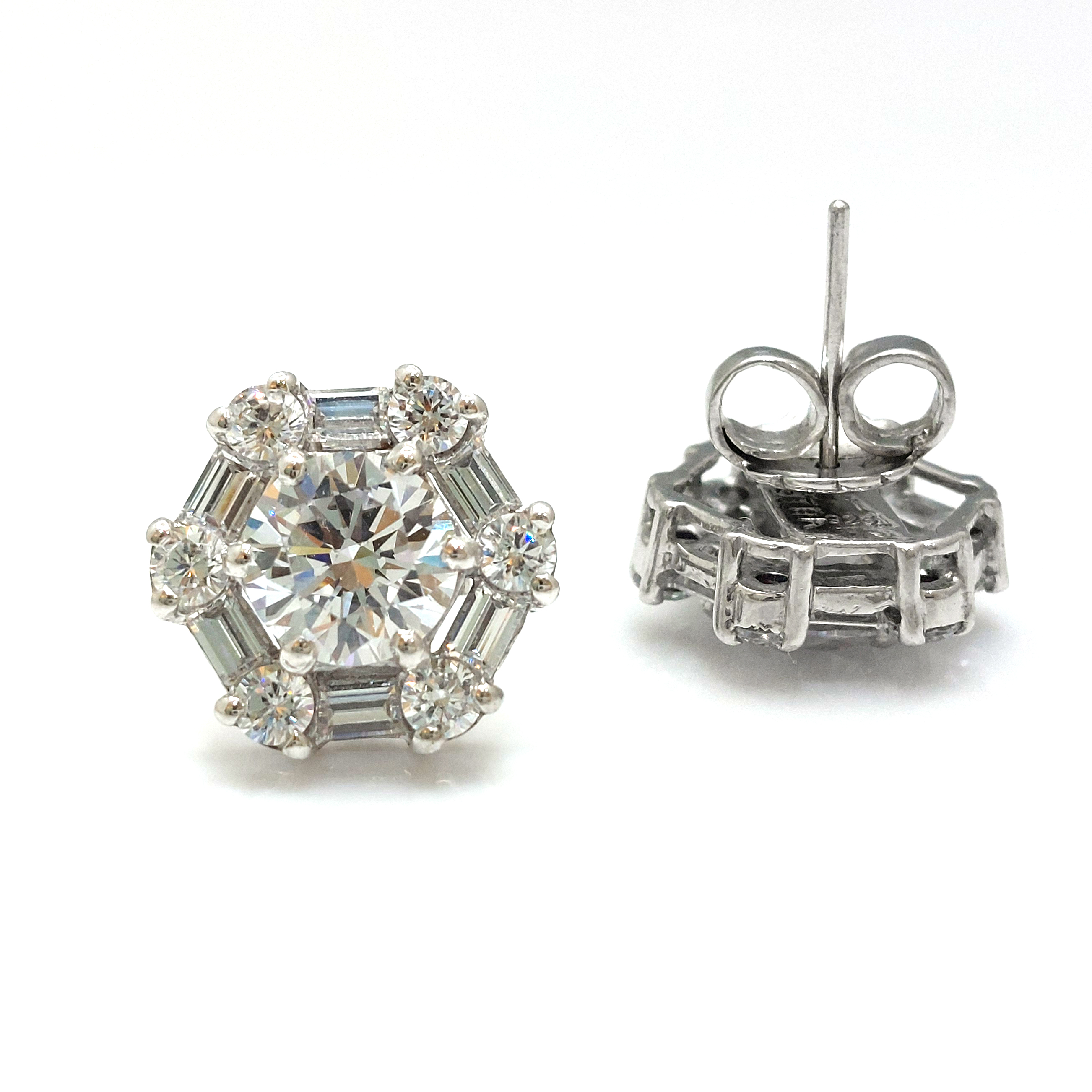 Signature Adastra CZ Halo Stud Earrings