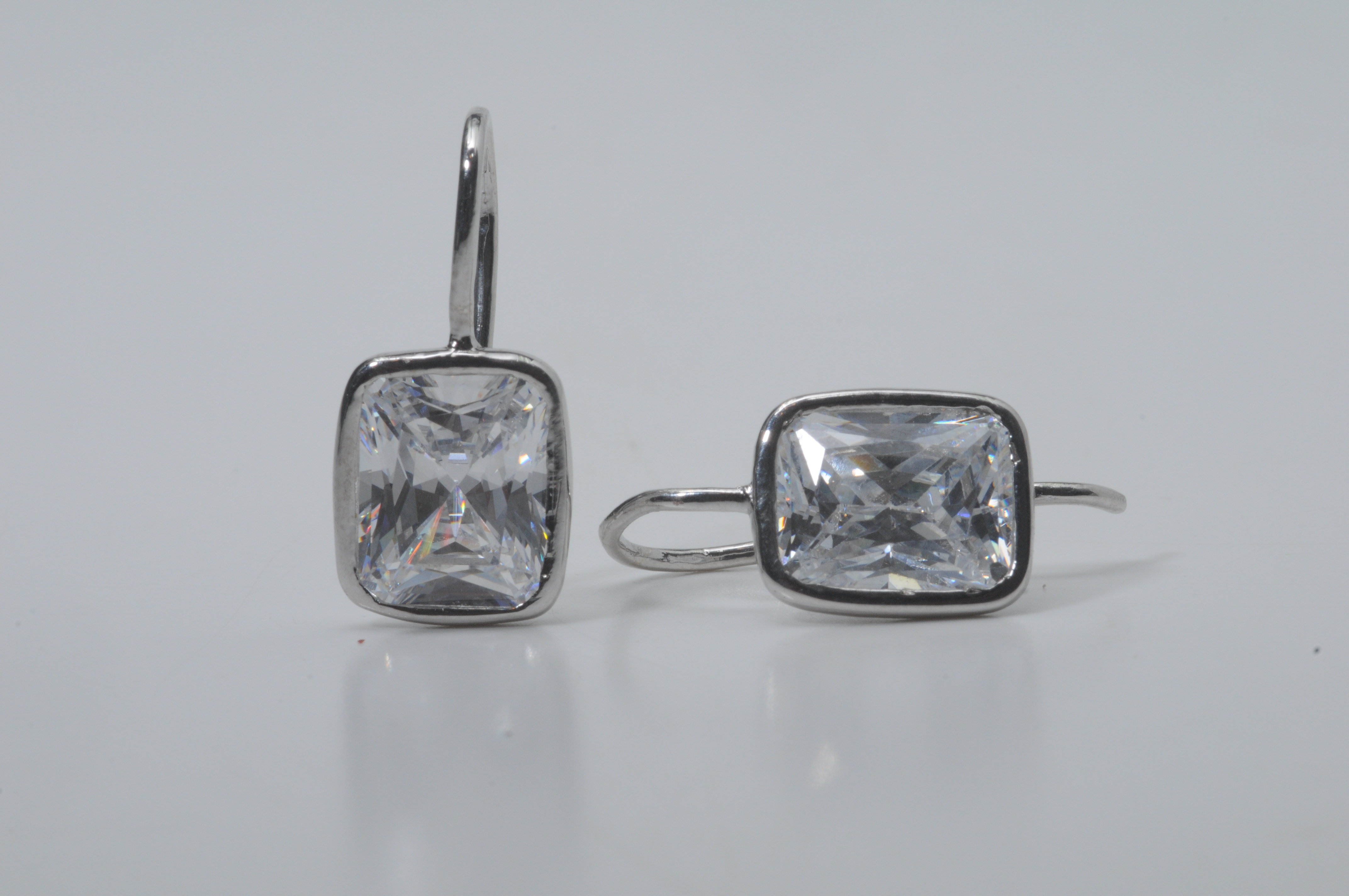 Radiant Cushion Cut Drop Earrings