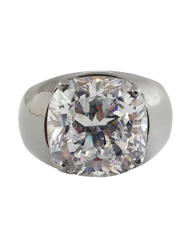 Solitaire Silver Ring