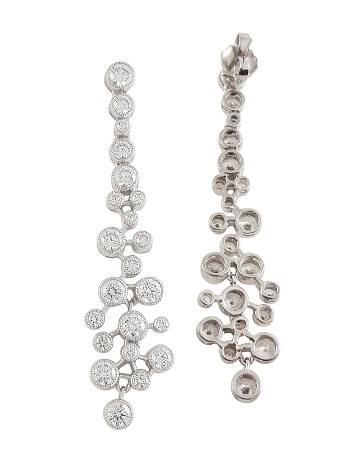 Crystal Cluster Drop Earrings