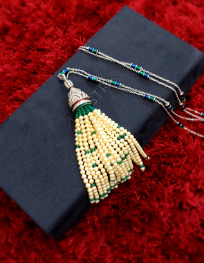 Beaded Tassel Pendant Necklace