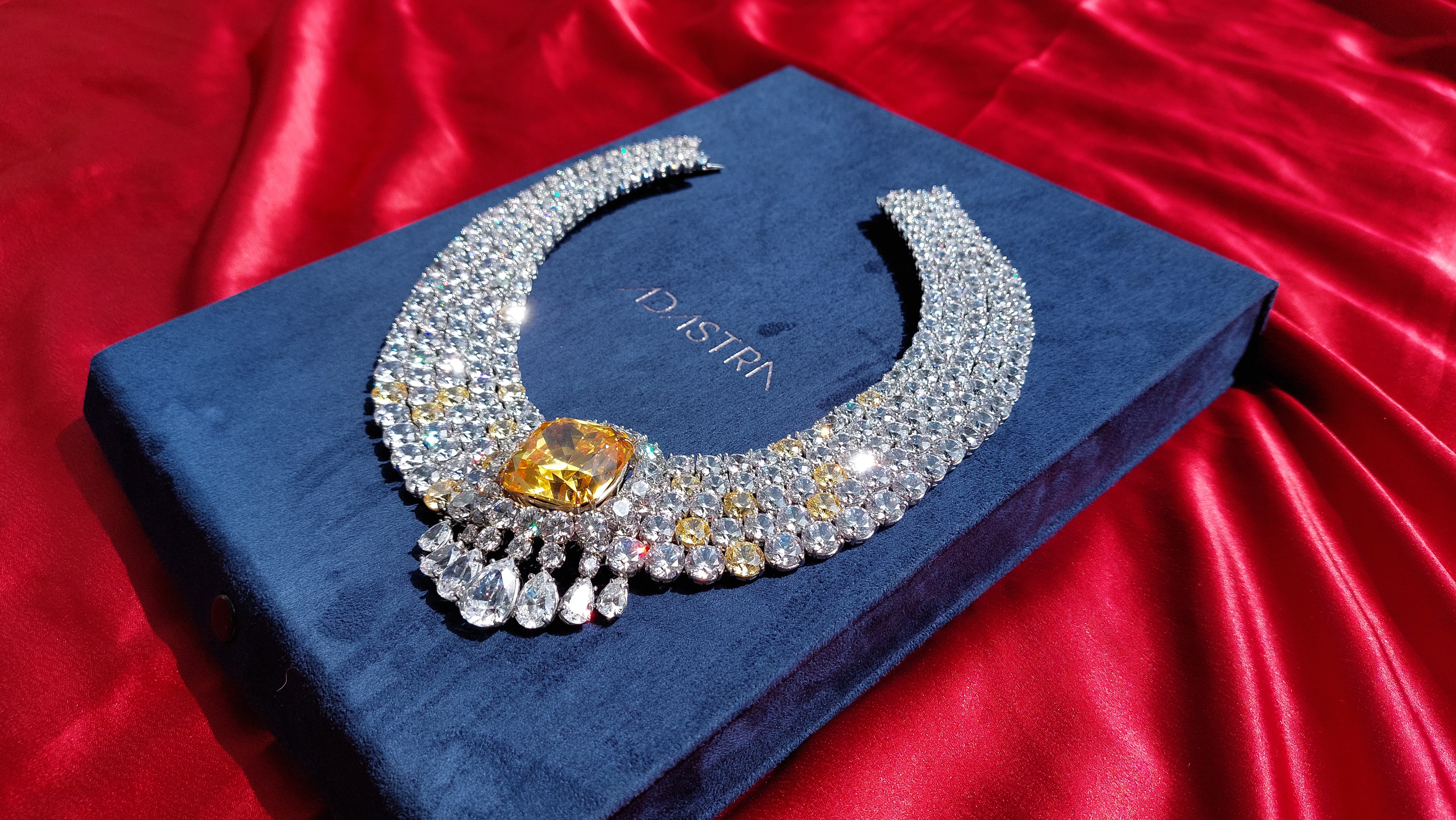 Luxe Citrine Signature Adastra CZ Necklace
