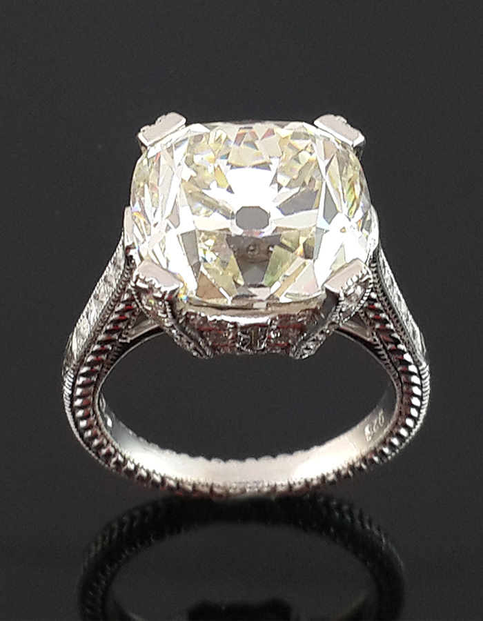Vintage Cushion Cut Signature Adastra CZ Ring