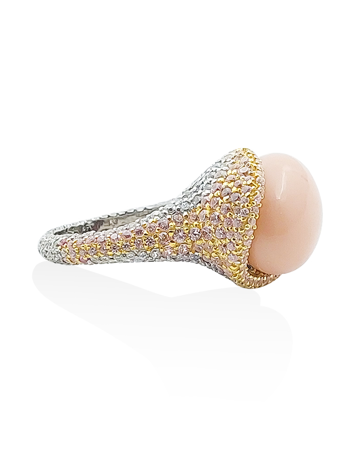 Pink Gemstone Signature Adastra CZ Ring