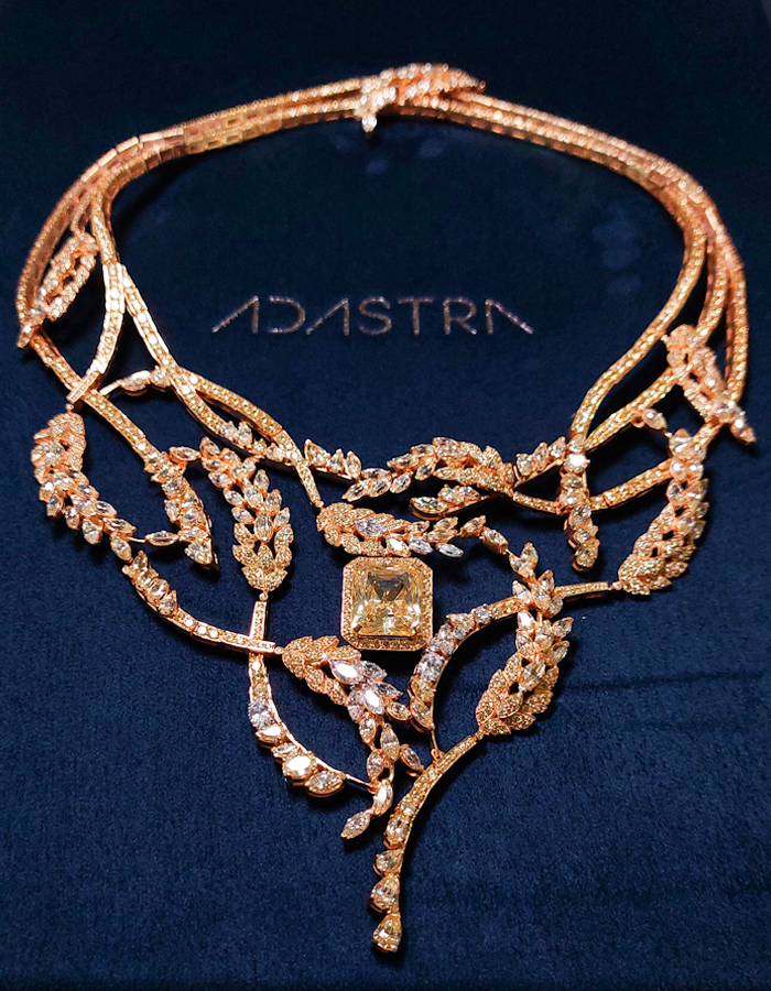Adastra Gold & Signature Adastra CZ Necklace