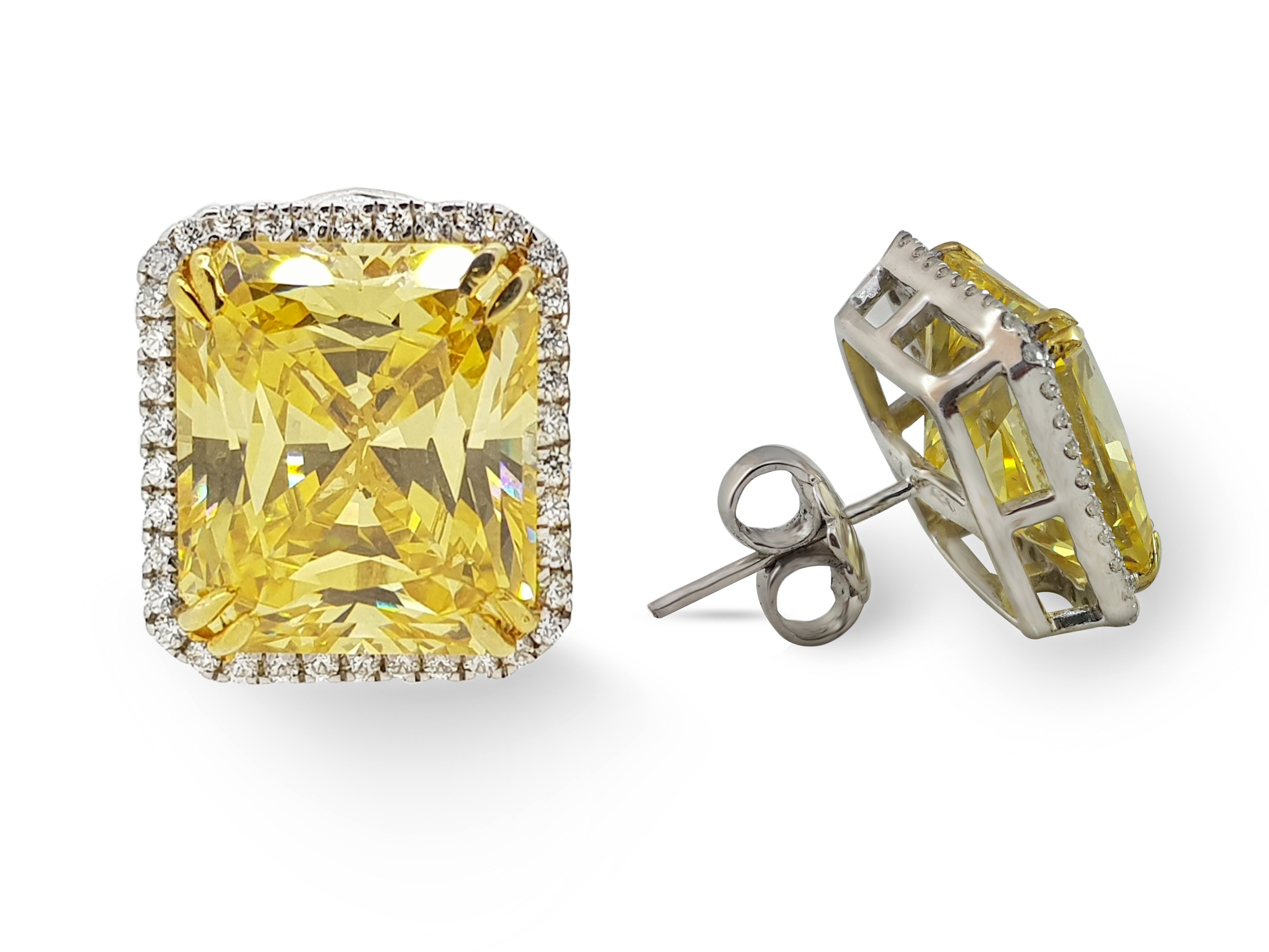 Yellow Signature Adastra CZ Stud Earrings