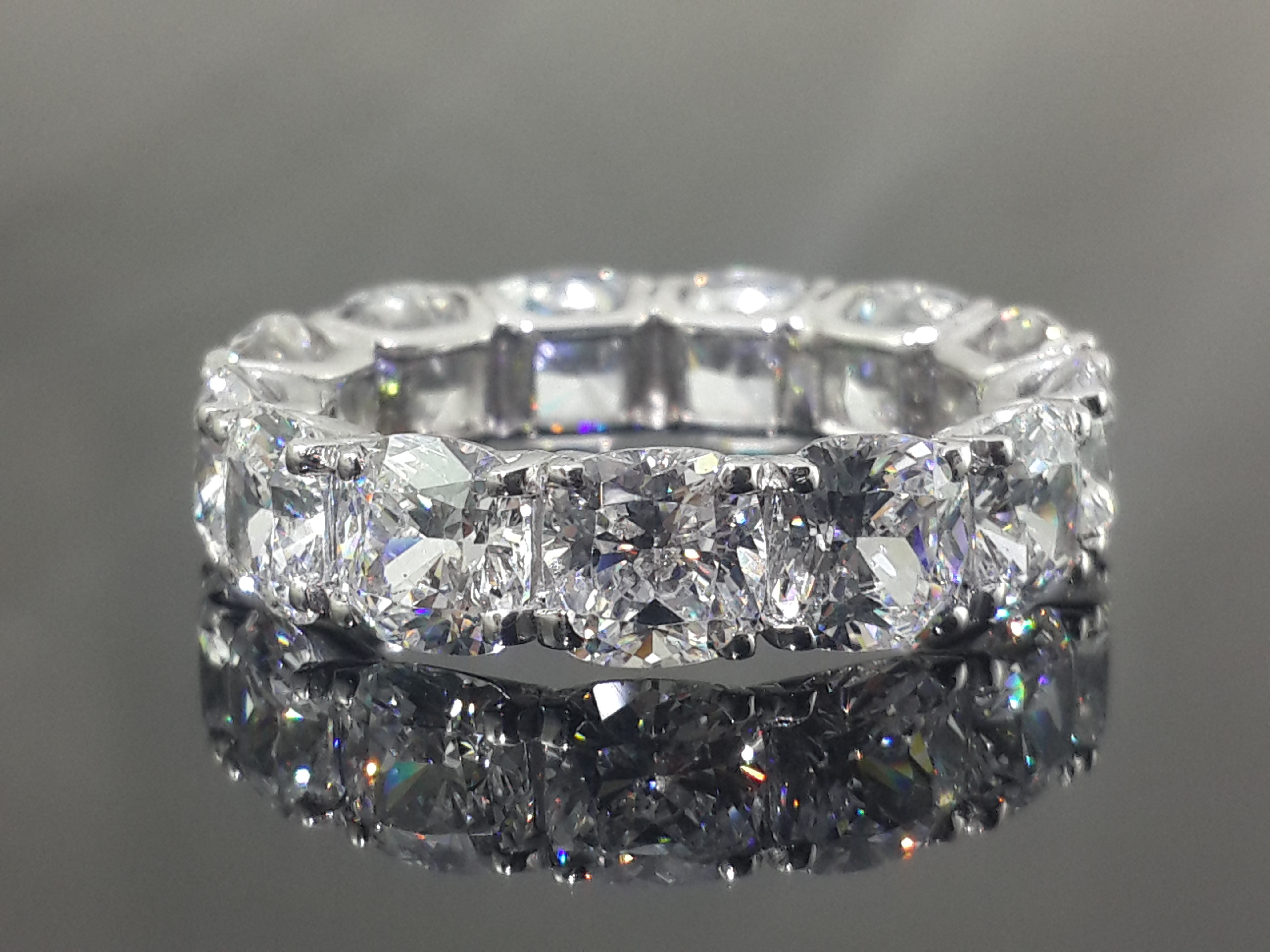 Cushion Cut Signature Adastra CZ Eternity Ring