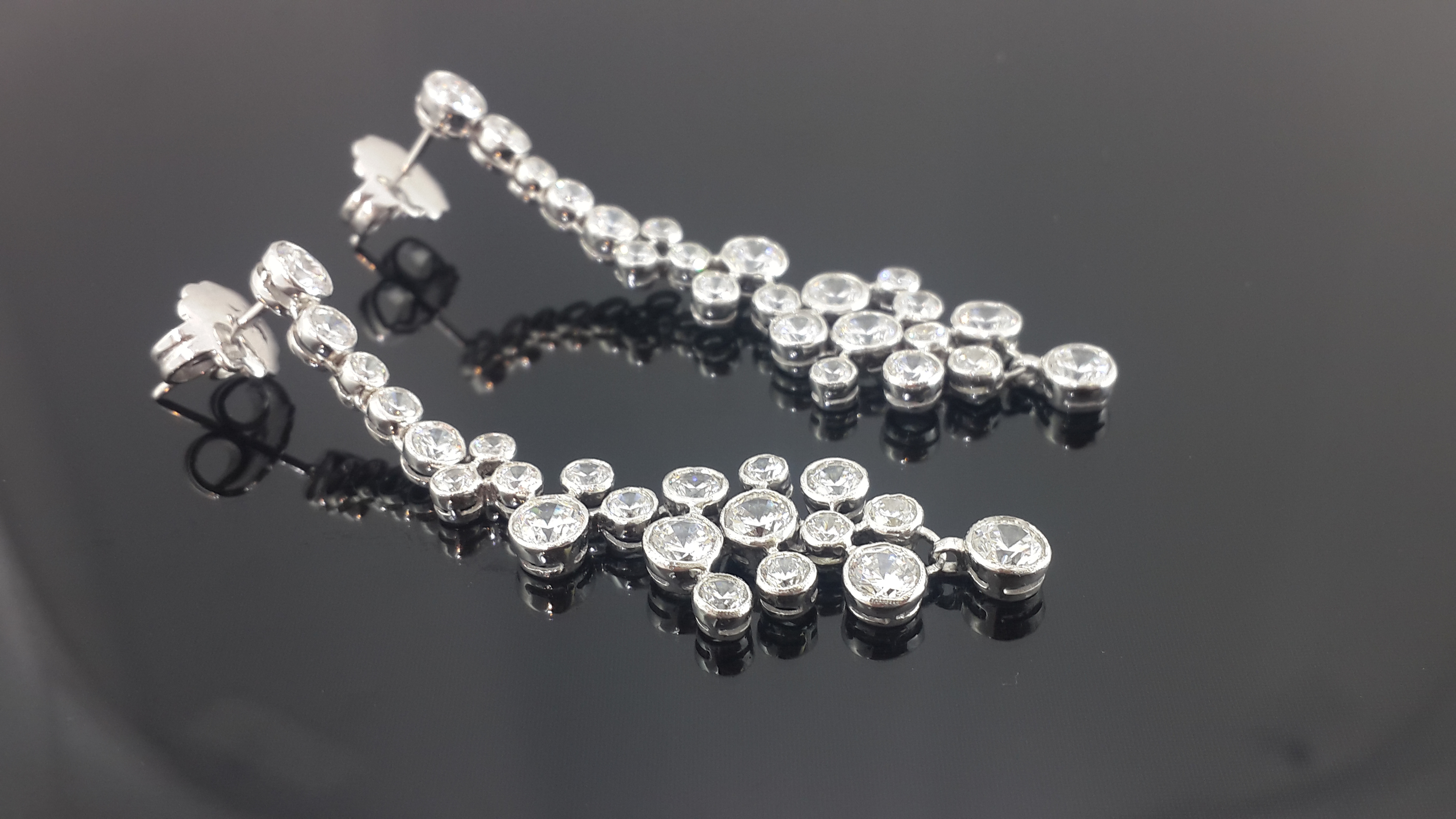 Crystal Cluster Drop Earrings