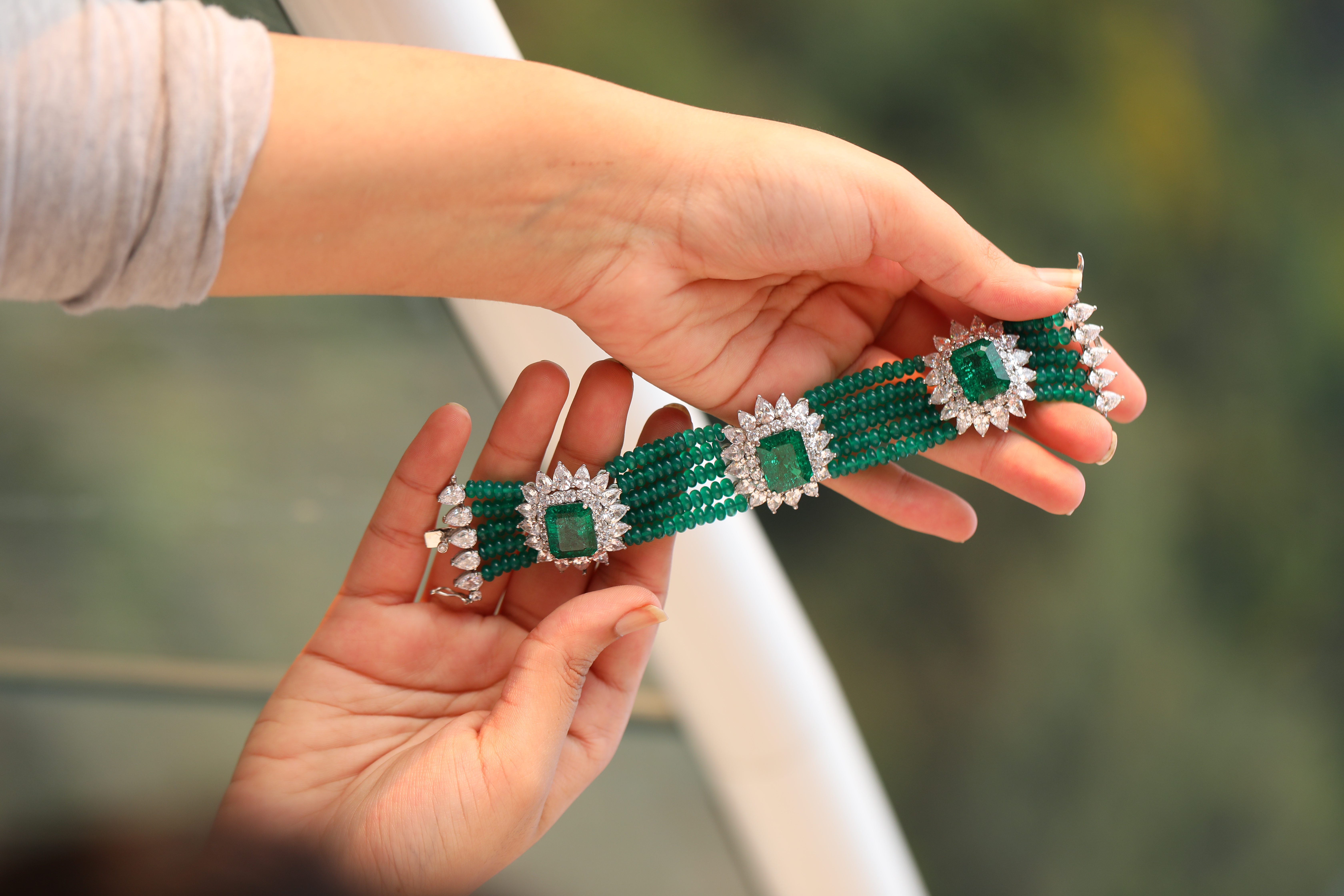 Emerald and Signature Adastra CZ Bracelet