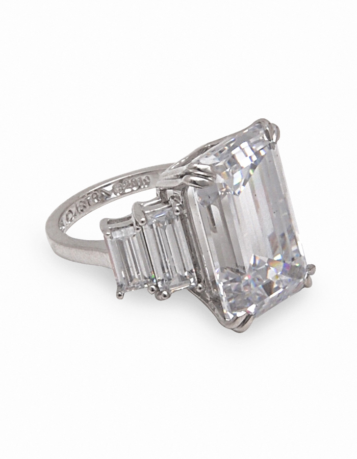 Emerald-Cut Signature Adastra CZ Ring