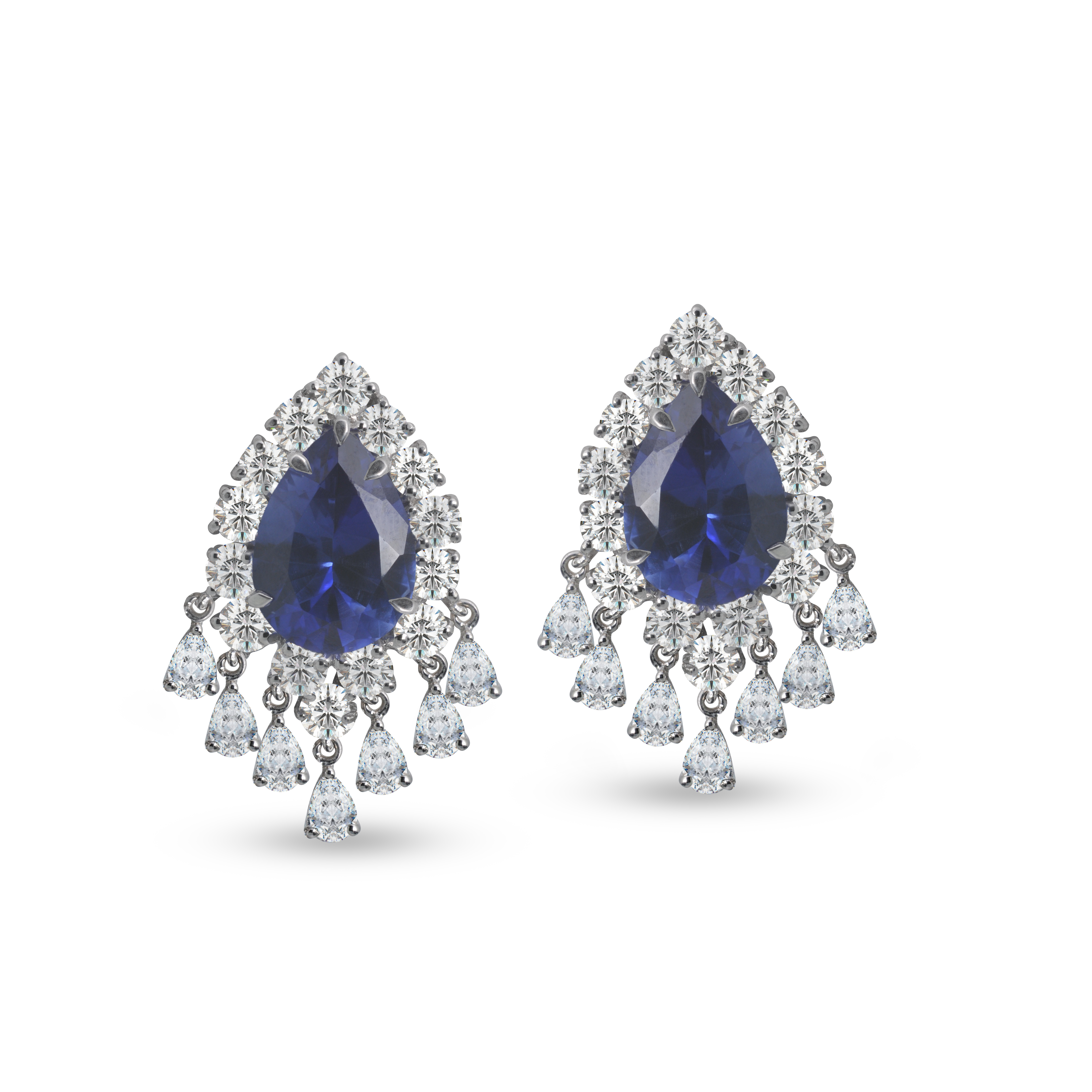 Sapphire Teardrop Statement Earrings