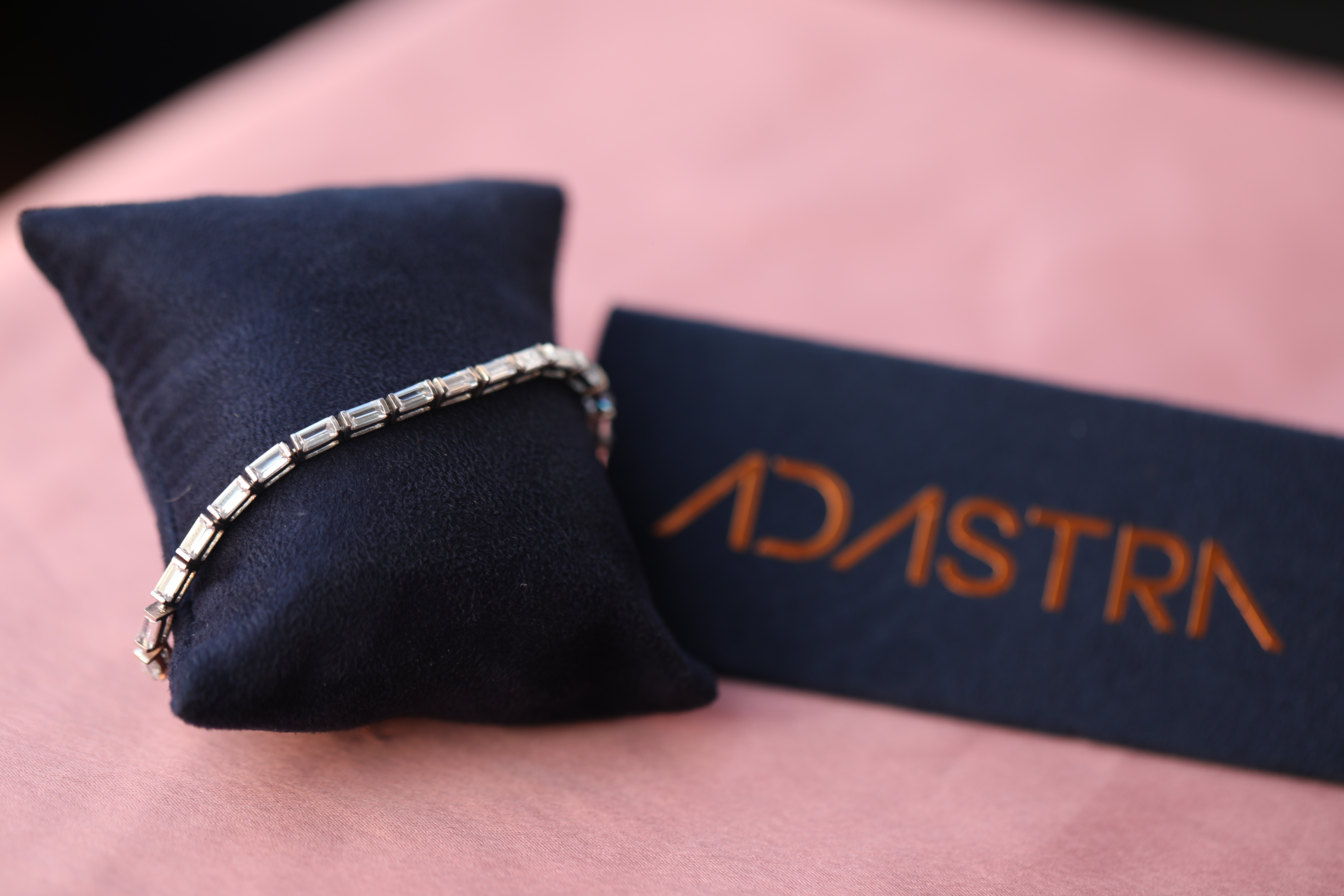 Baguette Signature Adastra CZ Tennis Bracelet