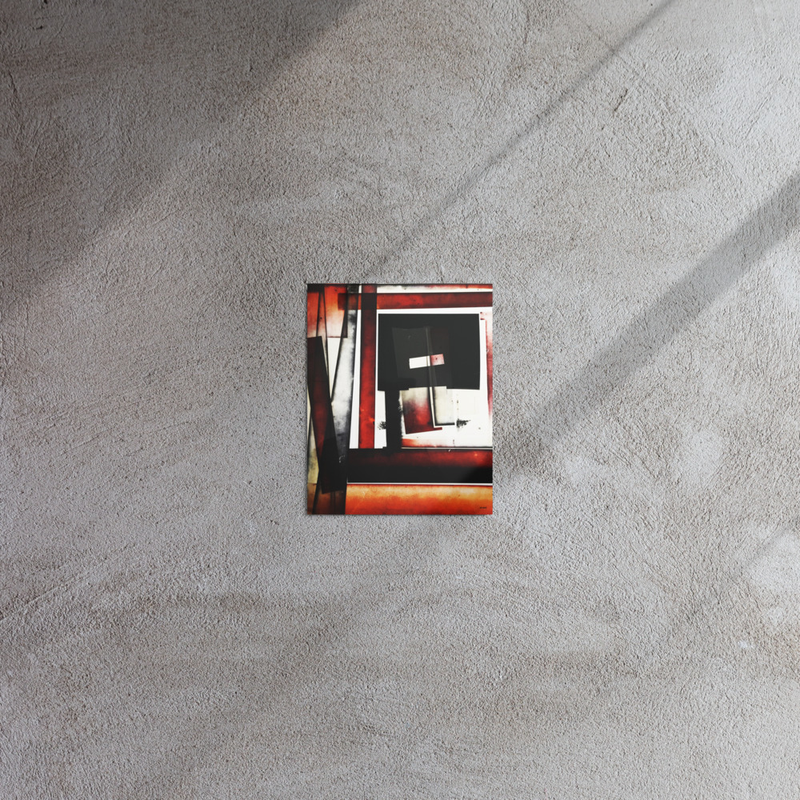 untitled (red) glossy metal print