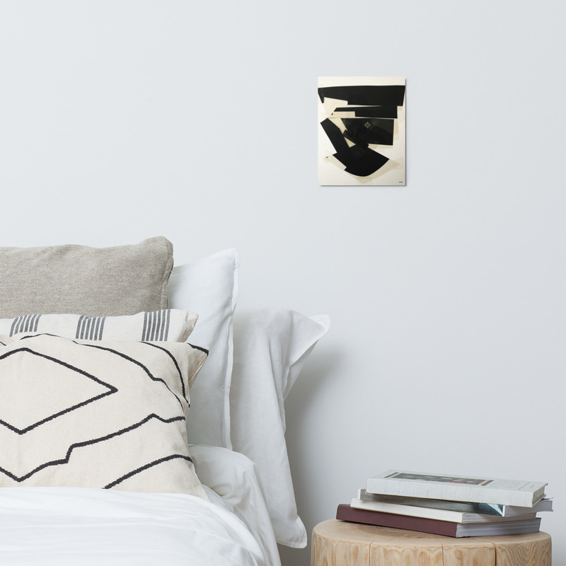 balance glossy metal print