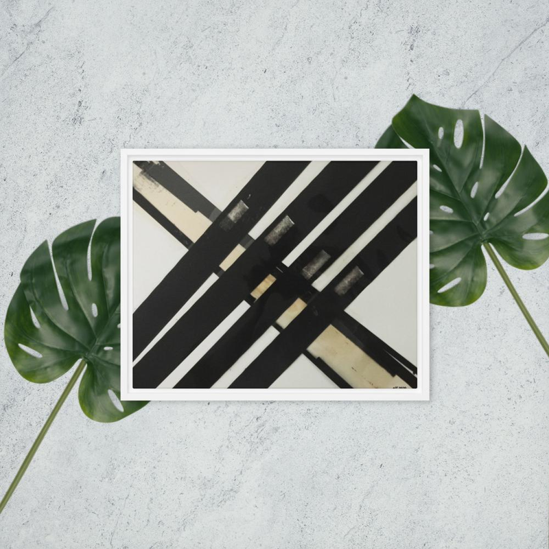 voyage too Modern Abstract Framed Canvas Print