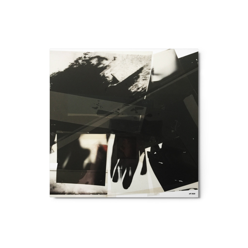 hands down glossy Metal print