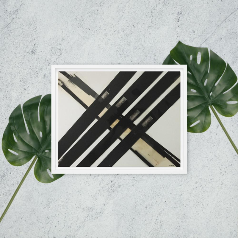 voyage too Modern Abstract Framed Canvas Print